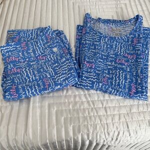 Lilly Pulitzer women’s set Blue with Pink Accents